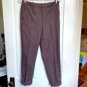 Tommy Hilfiger Brown Twill Cropped Skinny Dress Pants